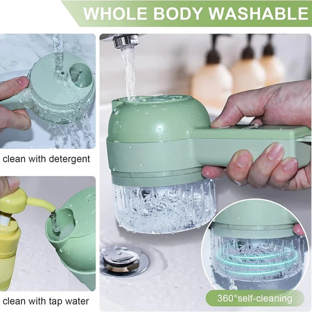 Electric Vegetable Cutter Set - Multifunctional Food Processor Hand-Held Mini Fruit Meat Grinder 15071155618179-1