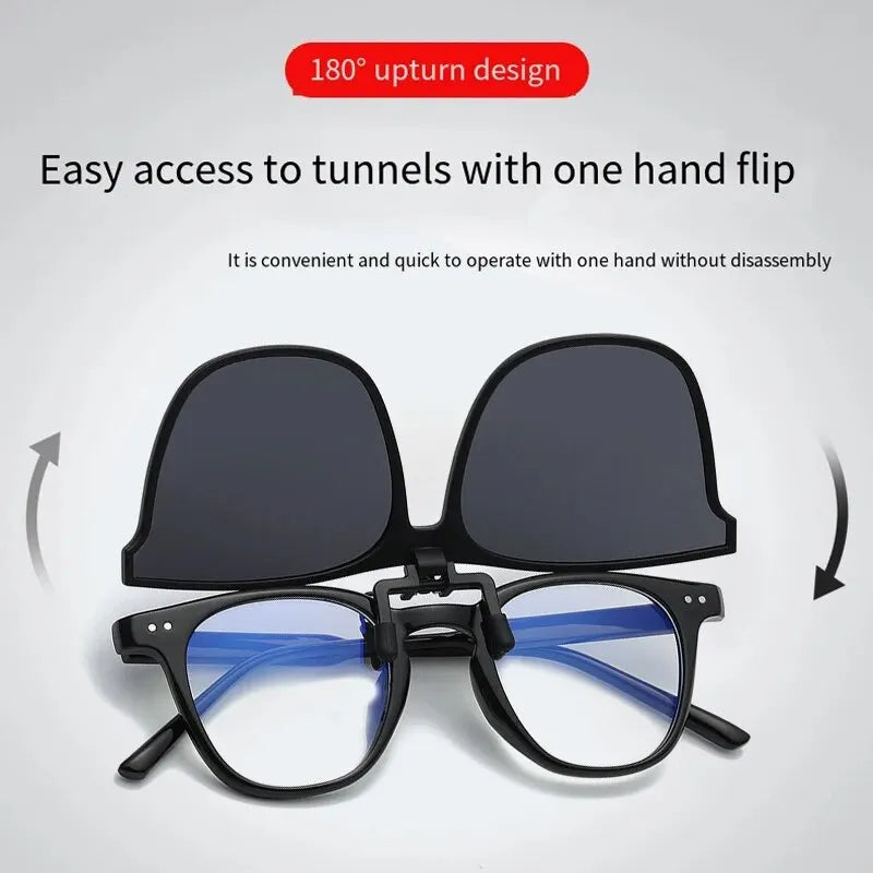 Polarized Clip On Sunglasses Men Photochromic Car Driver Goggles Night Vision Glasses Anti Glare Vintage Square Glasses SH1751817214987861000