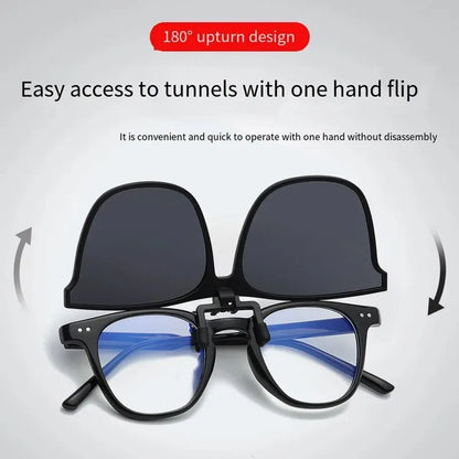 Polarized Clip On Sunglasses Men Photochromic Car Driver Goggles Night Vision Glasses Anti Glare Vintage Square Glasses SH1751817214987861000