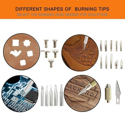 Wood Burning Kit for Creative Wood Art (Blue-220V) 7580745040115-1
