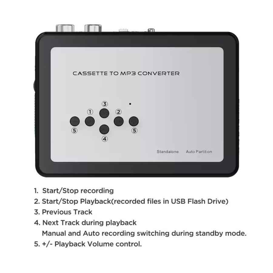 Walkman USB Cassette Capture to MP3 Converter 6149048402118-1
