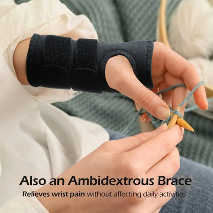 Adjustable Wrist Support Splint - Breathable, Durable, Removable Metal Brace 1005007444454477-Black Left