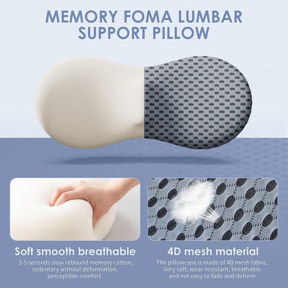 Ergonomic Lumbar Support Cushion for Lower Back Pain Relief - Ideal for Office, Driving, and Home Use 9878962897217-1