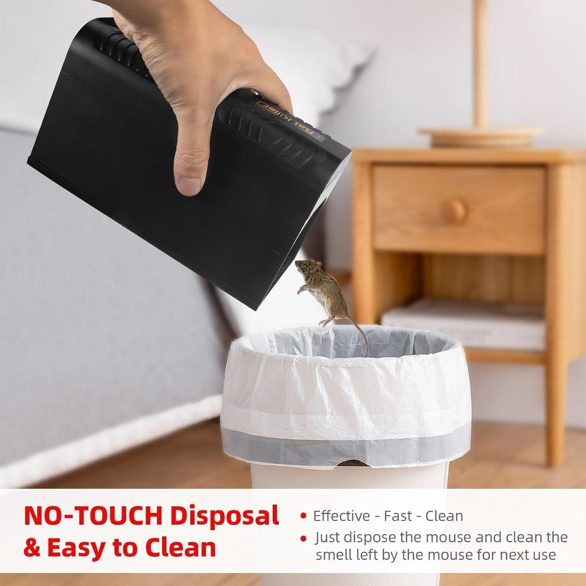 Electric Mouse Trap 6000-8000V - Rat Rodent Cage Trap Reusable Mice Killer Orchard Garden Electronic Pest Control Tool