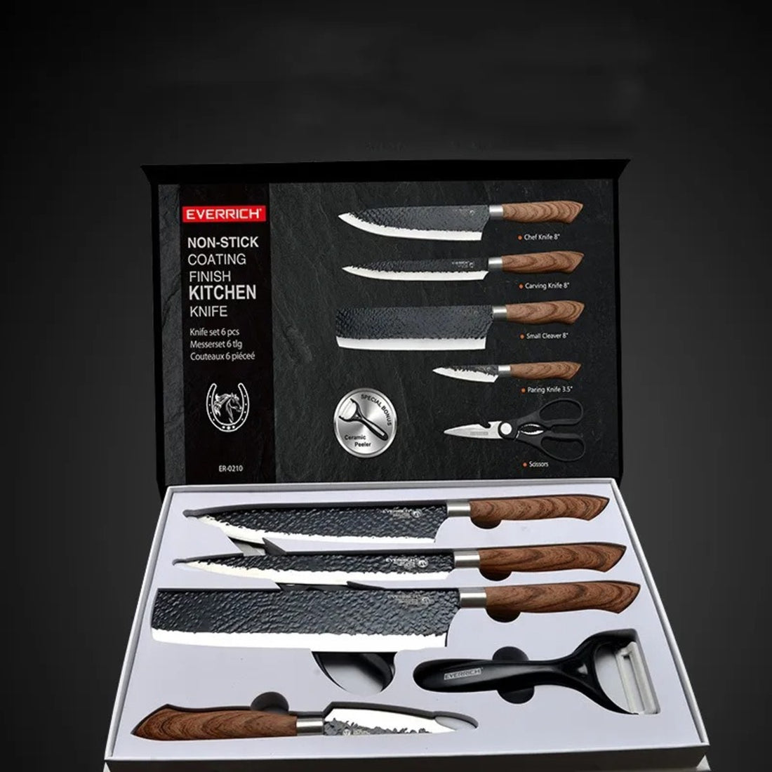 British Professional Chef Knife Set -6 Pieces 9662398103854-1
