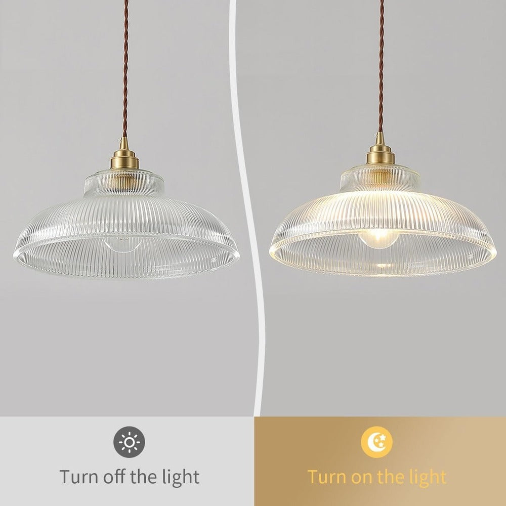 Vintage Style Glass Pendant Light - Scandinavian Hanging Lamp Design 10142339957075-1