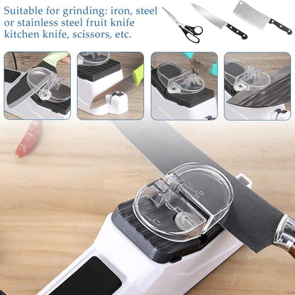 Electric Knife Sharpener - Double-Sided - 5-Second USB Rechargeable Blade Restorer 15146752901446-1