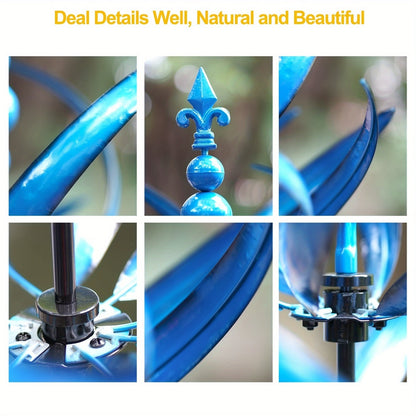 Decorative Windmill - Serene Garden Elegance with Graceful Spinning Motion 14821840912710-1