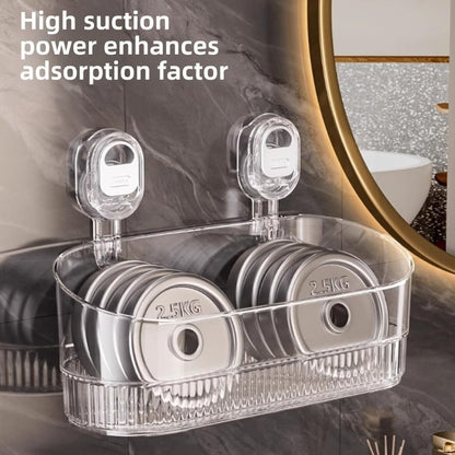 No-Drill Bathroom Suction Storage Box – Large Capacity & Strong Load-Bearing 9684751319342-1