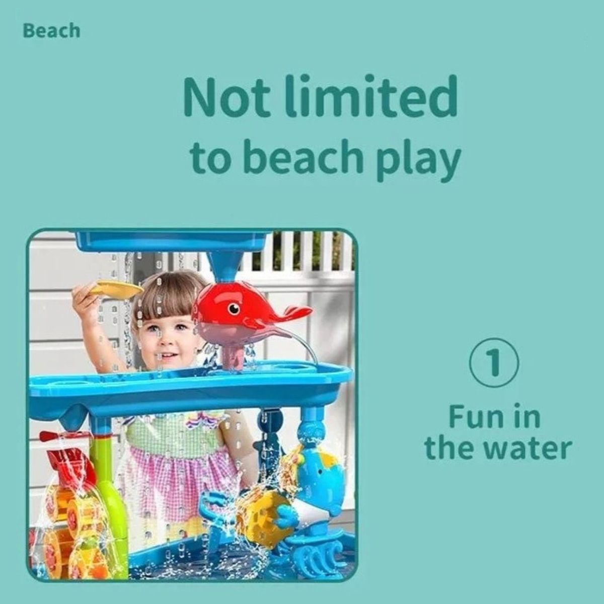 Splash Fun Water TableInteractive Outdoor Play Table for Kids (3+ years)