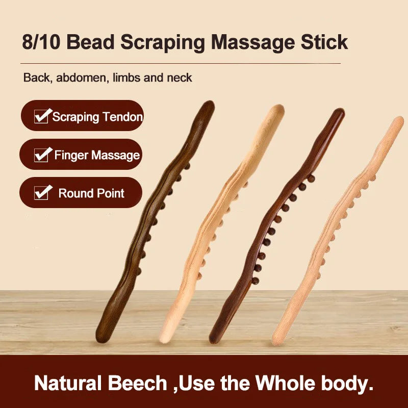 Double Row Wooden Massage Stick with 20 Beads 1005007038377436-al-1
