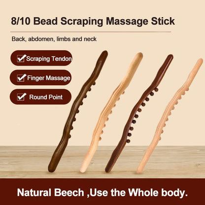 Double Row Wooden Massage Stick with 20 Beads 1005007038377436-al-1