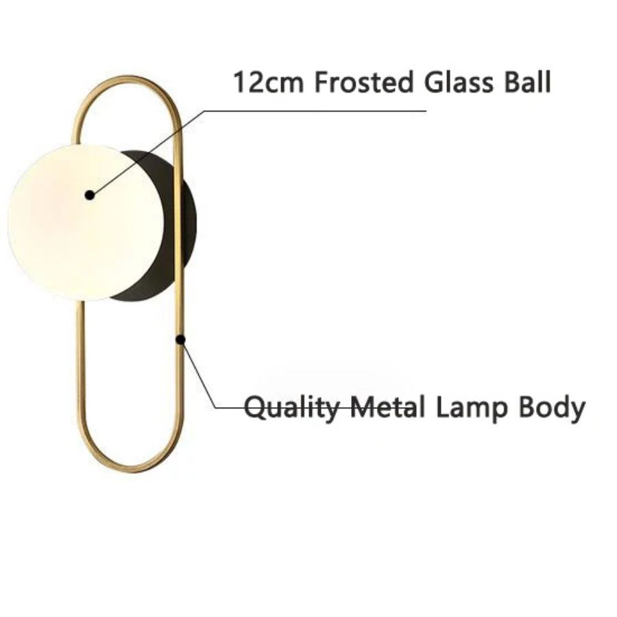 Nordic Golden LED Wall Lamp – 9W G9 Bulb Wall Sconce for Bedroom, Living Room, and Bathroom - Neutral Light