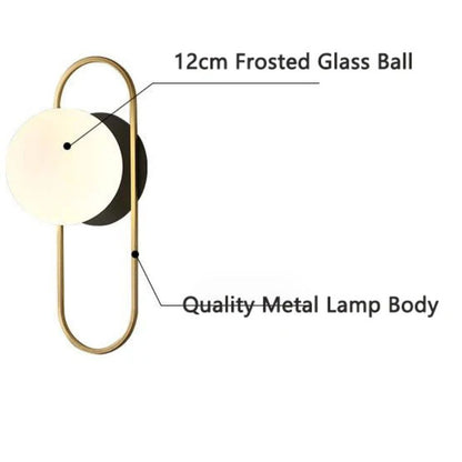 Nordic Golden LED Wall Lamp – 9W G9 Bulb Wall Sconce for Bedroom, Living Room, and Bathroom - Neutral Light