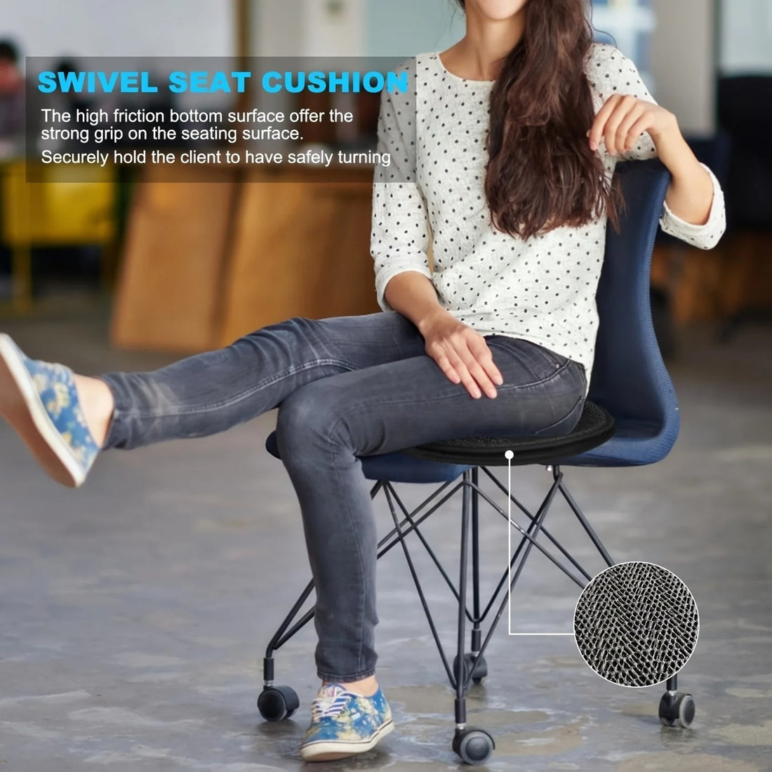 Rotating Seat Cushion - 360° Swivel Car Seat for Adults - Convenient Entry and Exit Car Seat 8290366324934-1
