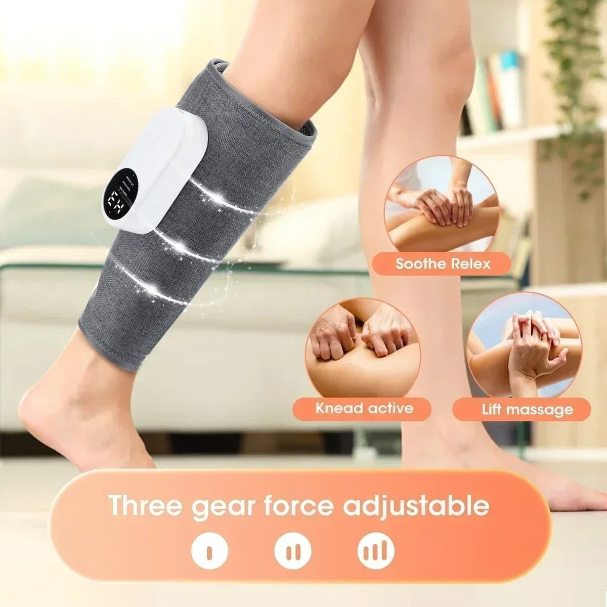 Aeroflux Cordless Leg & Calf Massager With Heat – Air Compression Therapy, Modes, Rechargeable Design 15426142437756-1
