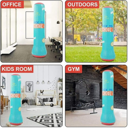 Kids Inflatable Punching Bag With Rebound Scoring Base, Pump 14857201975622-1