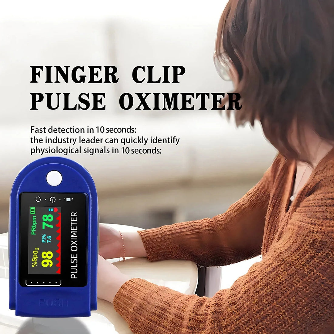 Non Invasive Fingertip Pulse Oximeter - Accurate SpO2 & Pulse Rate Monitoring with OLED Display for Health Tracking Anytime, Anywhere 9984718504257-1