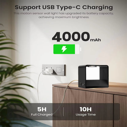 Wireless Rechargeable Wall Lamp - Adjustable Up & Down Light, USB Powered for Home Decor & Cozy Ambiance 9950225989953-1