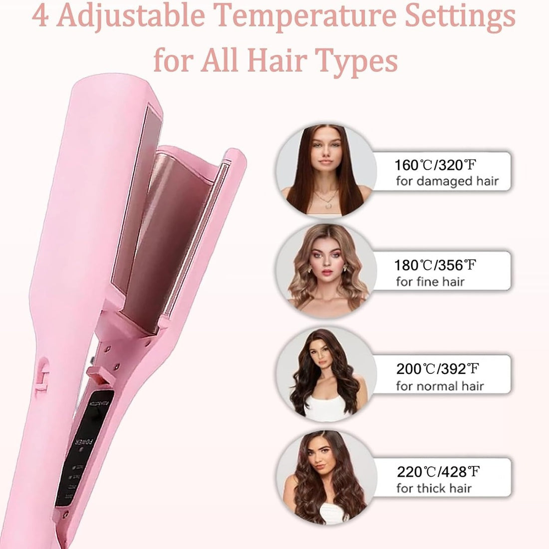 Automatic Curling Wand Creates Beachy Waves Easily For Relaxed Styled Hair 9195961778502-1