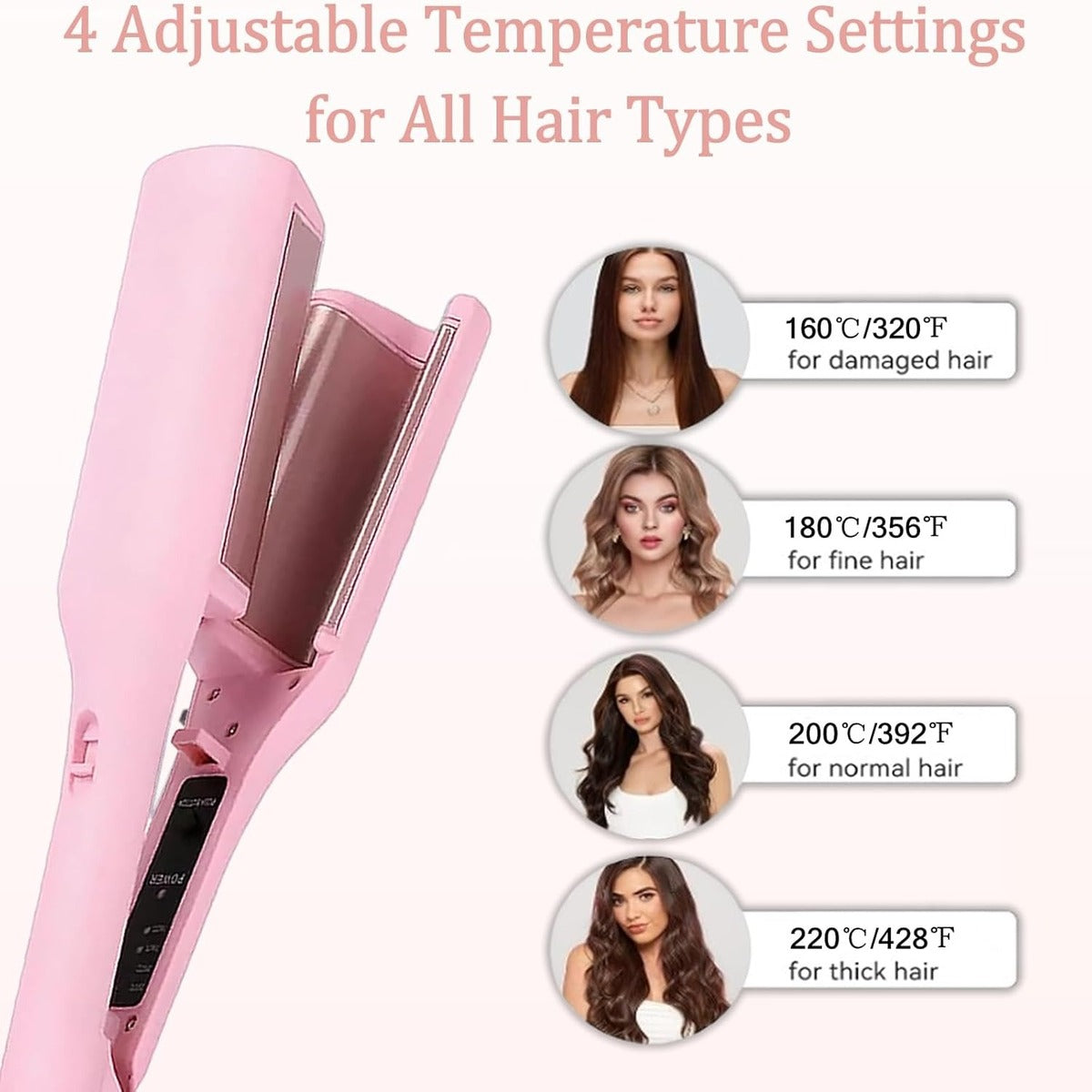Automatic Curling Wand Creates Beachy Waves Easily For Relaxed Styled Hair 9195961778502-1