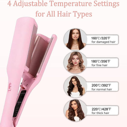 Automatic Curling Wand Creates Beachy Waves Easily For Relaxed Styled Hair 9195961778502-1