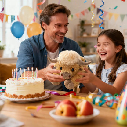 Cute Cartoon Highland Cow Cuddly Toy 2Y+ 15cm x 45cm