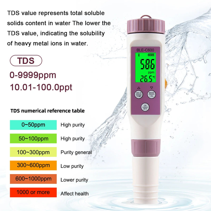 Digital Pool Tester – Measuring device for pH and chlorine for easy pH measurement in pool water 9950225891649-1