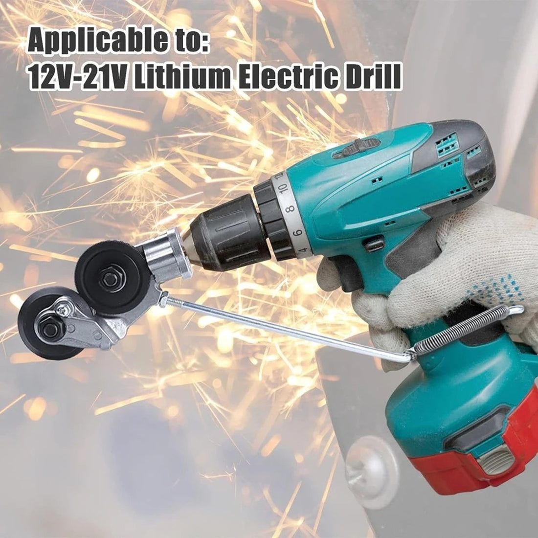 Metal Nibbler Drill Attachment Cutter Tool For Sheet Metal Cutting 8545290584366-1