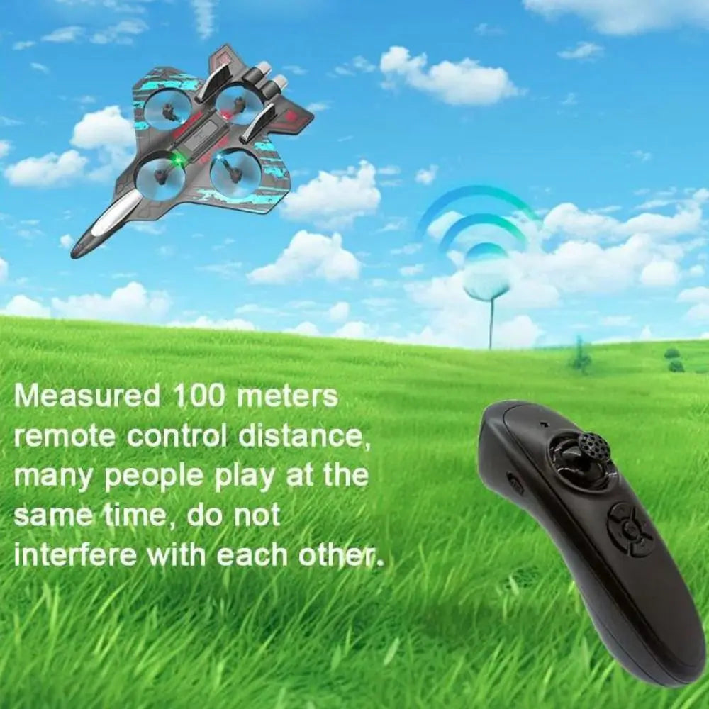 Aeroflux Rc Jet Plane Glider – .4G Remote Control Stunt Aircraft With Led 15616276332924-1
