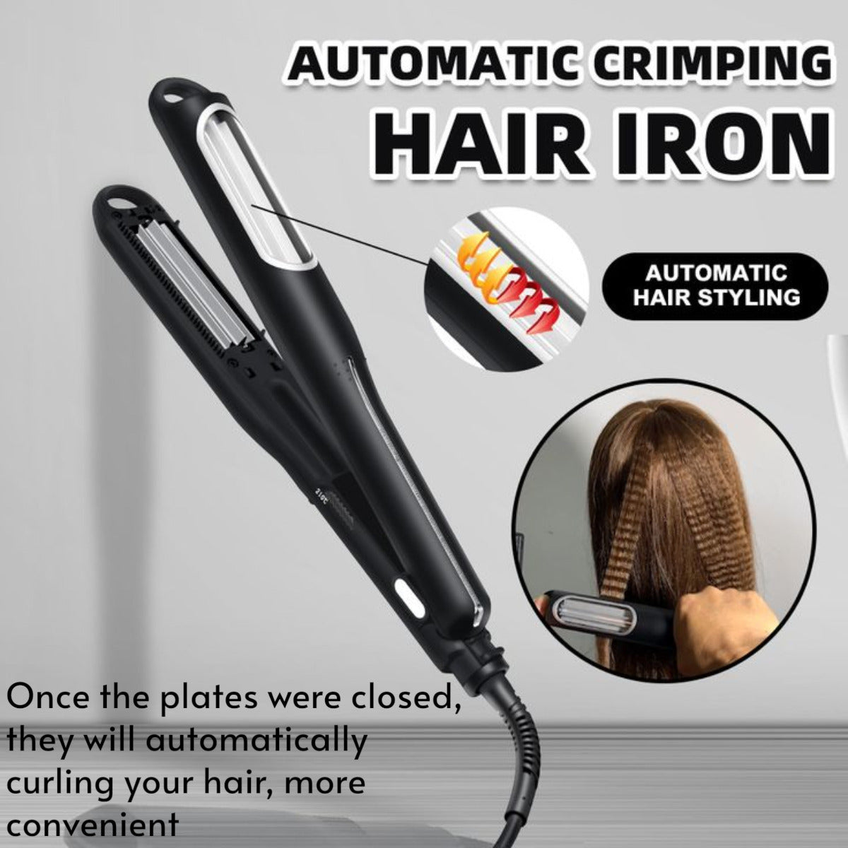 Automatic Crimping Hair Iron - Curling Iron Fluffy Hair Styling for All Hair Types 7828164411590-1