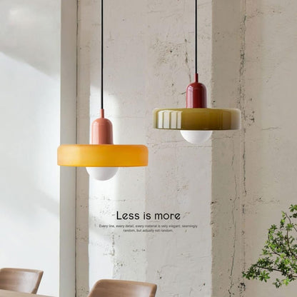 Bauhaus Pendant Light in Colored Glass