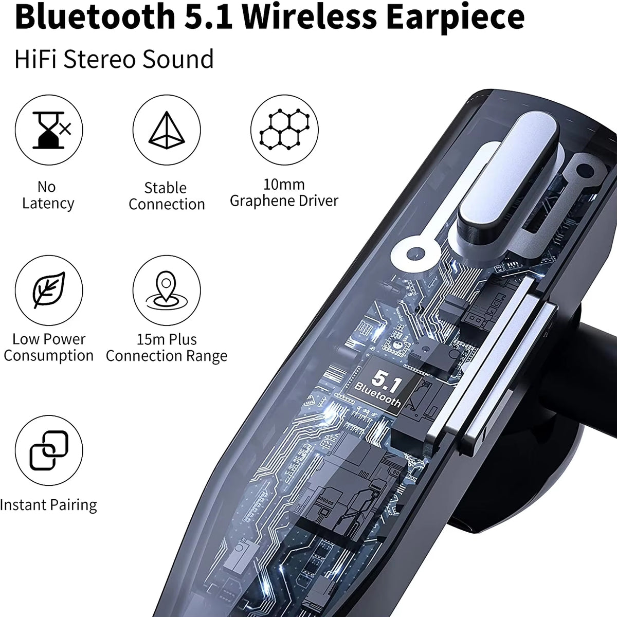 Trucker Dual Mic Wireless Bluetooth 5.1 Noise Cancelling Headset – Clear, Hands-Free Communication SH1751817214987860914