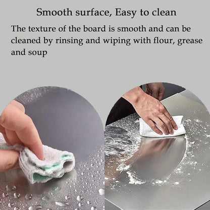 Stainless Steel Cutting Board with Lip - Durable, Non-Slip, Hygienic Cutting Board for Kitchen (60X40cm) SH1751817214987860957