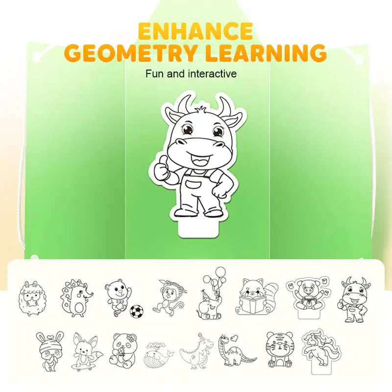 Brilliant Geometry Textbook For Children - Pull String 3d Geometry Learning Book Stereoscopic 5858306560624-V2
