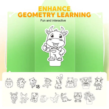 Brilliant Geometry Textbook For Children - Pull String 3d Geometry Learning Book Stereoscopic 5858306560624-V2