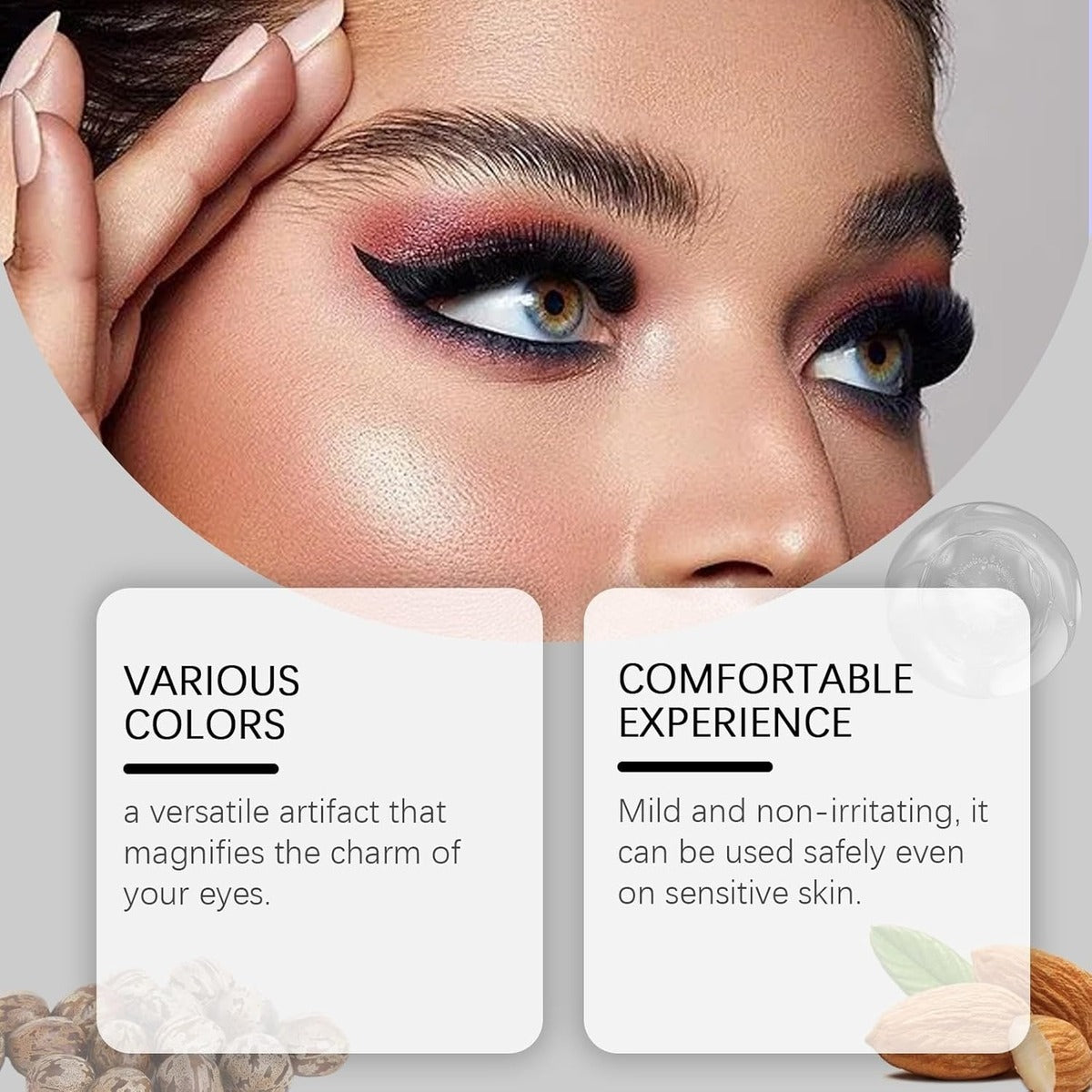 Herbal Eyeliner Natural & Gentle Formula - Long-Lasting Smudge-Proof Color 15155230769478-1