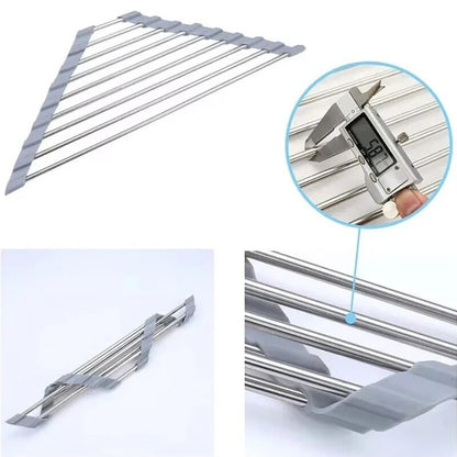Adjustable Kitchen Retractable Drainer Rack For Sink Dish Drying Storage 6851373465700-1