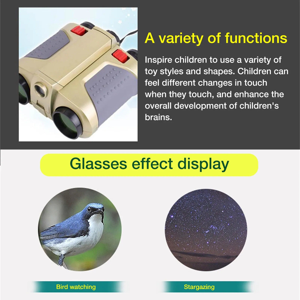 Night Vision Binoculars for Kids - Adventure Toy with Clear Viewing (4x30) SH1751817214987860791