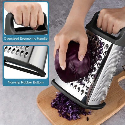 Professional Stainless Steel Box Grater For Cheese Vegetables And Fruits 6851422290020-1