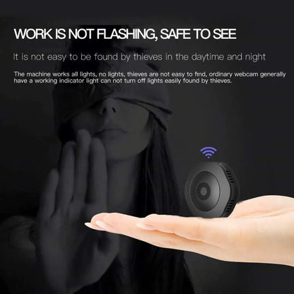 4K Wifi Mini Camera -  Night Vision, Voice & Video Recording for Home Security 9936887021889-1