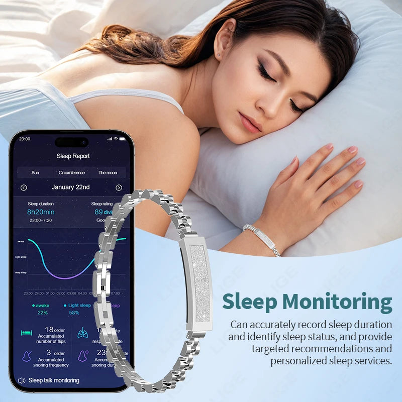 Smart Bracelet for Women – Stylish Bluetooth Activity Tracker with Sports Modes & App Notifications 8520234959046-1