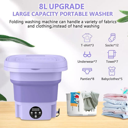 Portable & Foldable Washing Machine with Drying Function