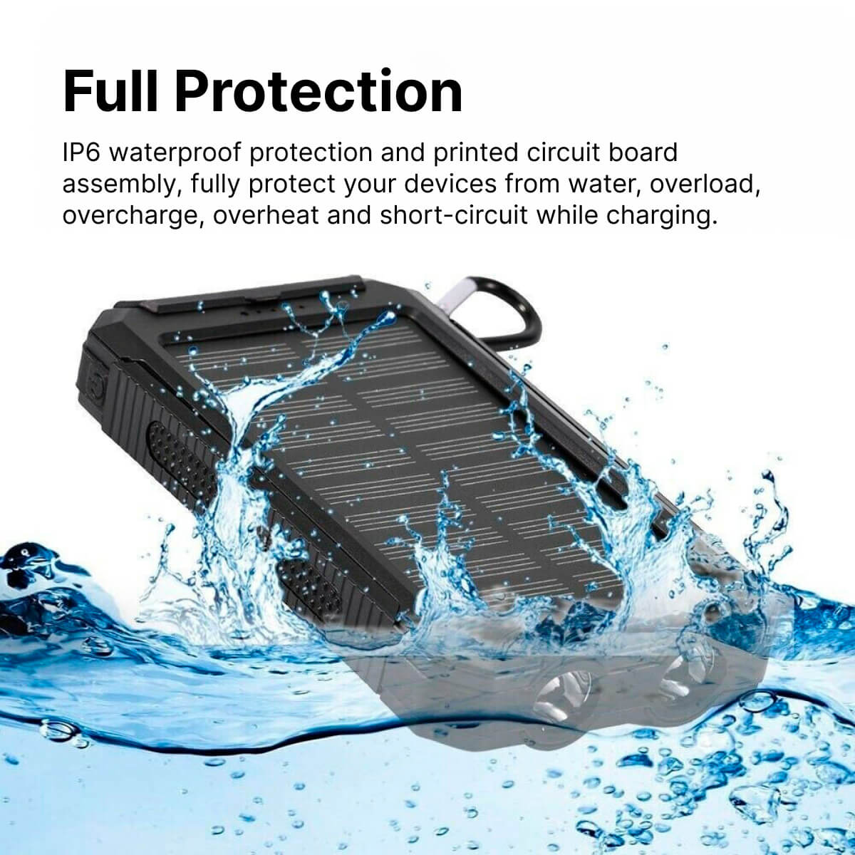 Solar Power Bank 200000Mah - Waterproof External Charger