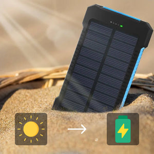 Solar Power Bank 200000Mah - Waterproof External Charger