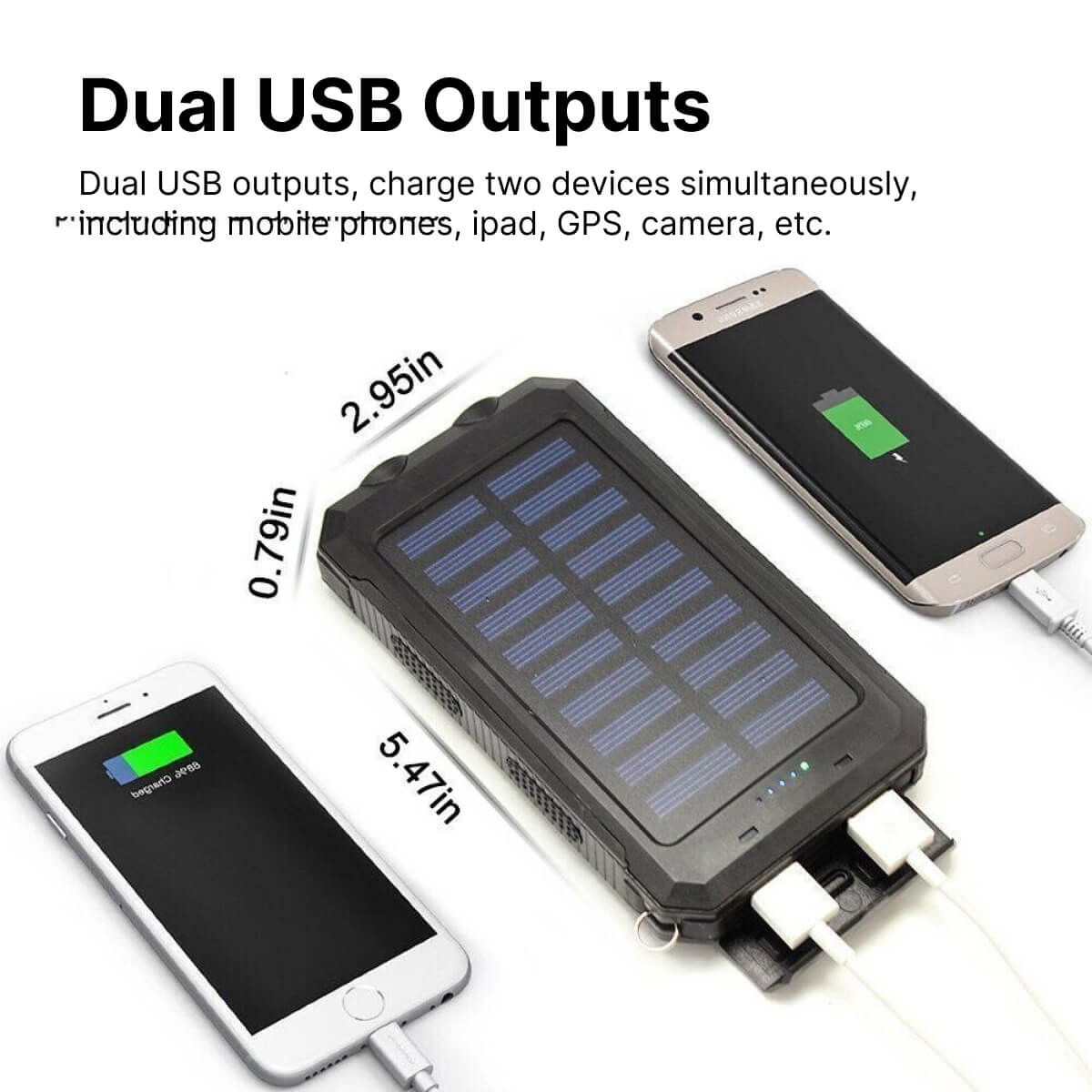 Solar Power Bank 200000Mah - Waterproof External Charger