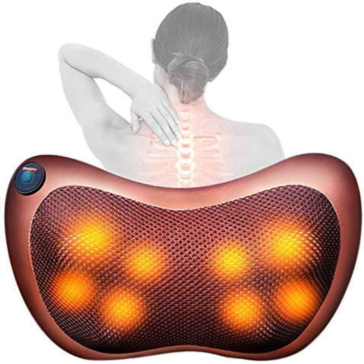 Heated Massage Pillow for Neck and Shoulder with Portable Design