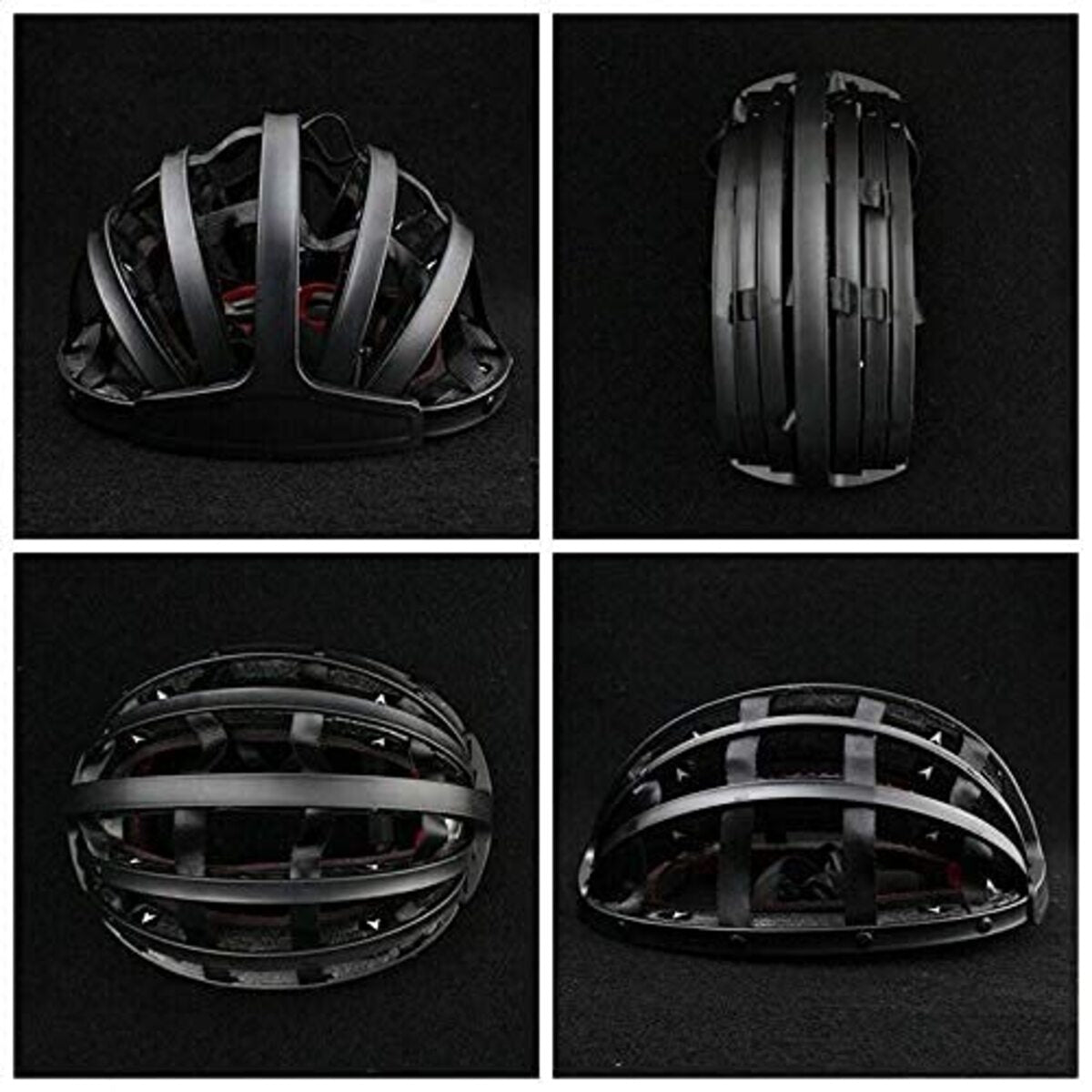 Foldable Road Bicycle Helmet for Adults - Portable and Adjustable Design 32836077011_Black