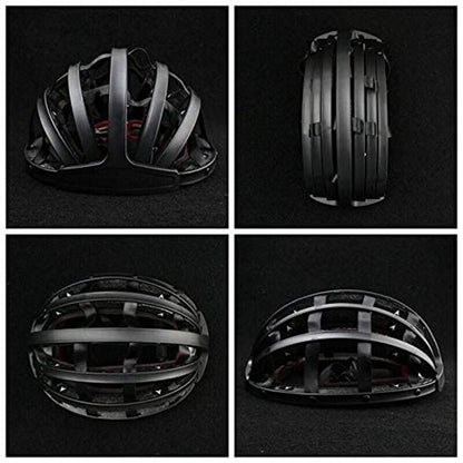 Foldable Road Bicycle Helmet for Adults - Portable and Adjustable Design 32836077011_Black