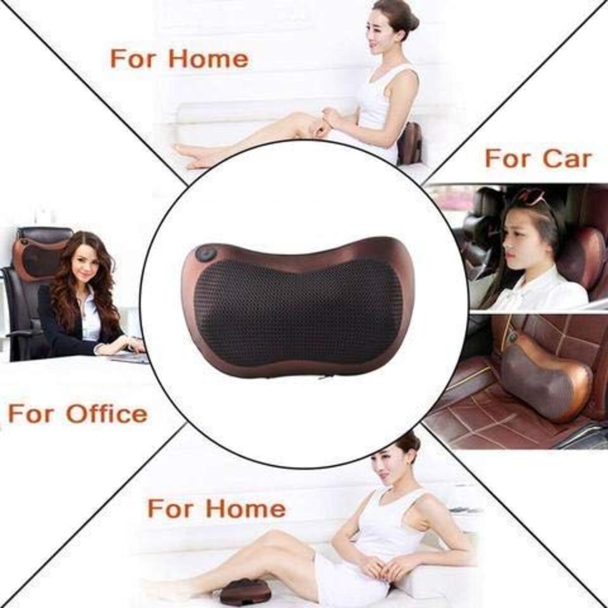Heated Massage Pillow for Neck and Shoulder with Portable Design
